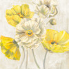 Gold and White Contemporary Poppies Neutral Poster Print by Carol Rowan - Item # VARPDX49544