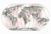 World Map Blush v2 Poster Print by Chris Paschke - Item # VARPDX53933
