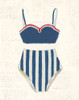 Retro Swimwear III Newsprint Poster Print by Emily Adams - Item # VARPDX54338