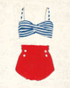 Retro Swimwear IV Newsprint Poster Print by Emily Adams - Item # VARPDX54339