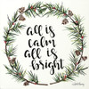 All is Calm Pinecone Wreath Poster Print by April Chavez - Item # VARPDXAC104