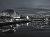 The Sage Gateshead and the Tyne bridge, Newcastle Upon Tyne, FTBR-1878 Poster Print by Assaf Frank - Item # VARPDXAF20120826006C03