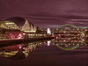 The Sage Gateshead and the Tyne bridge, Newcastle Upon Tyne, FTBR-1879 Poster Print by Assaf Frank - Item # VARPDXAF20120826006C04