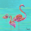 Duo Flamingos Poster Print by Anne Ormsby - Item # VARPDXAOSQ020C