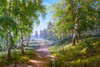 Birch forest Poster Print by Sergej Basov - Item # VARPDXBC15