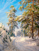 Pine forest winter Poster Print by Sergej Basov