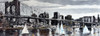 BROOKLYN BRIDGE WITH SAILBOATS Poster Print by Atelier B Art Studio Atelier B Art Studio - Item # VARPDXBEGCIT382
