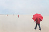 Am Strand, mit rotem Schirm Poster Print by Bernhard Kock - Item # VARPDXBKO06X