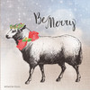 Vintage Christmas Be Merry Sheep Poster Print by Bluebird Barn Bluebird Barn - Item # VARPDXBLUE270