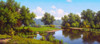 At the pond Poster Print by Vyacheslav Babichev - Item # VARPDXBV5