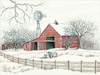 Winter Barn with Windmill Poster Print by Cindy Jacobs - Item # VARPDXCIN1418