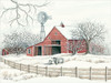 Winter Barn with Windmill Poster Print by Cindy Jacobs - Item # VARPDXCIN1418