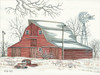 Winter Barn with Pickup Truck Poster Print by Cindy Jacobs - Item # VARPDXCIN1419