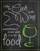 Cook With Wine Poster Print by Lauren Gibbons