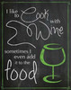 Cook With Wine Poster Print by Lauren Gibbons