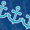 Blue Anchor Poster Print by Lauren Gibbons - Item # VARPDXGLSQ077A