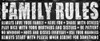 Family rules Poster Print by Jace Grey - Item # VARPDXJGPL167A