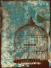 Birdcage on Teal 1 Poster Print by Jace Grey - Item # VARPDXJGRC016A