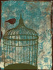 Birdcage on Teal 2 Poster Print by Jace Grey - Item # VARPDXJGRC016B