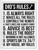 Dads Rules Poster Print by Jace Grey - Item # VARPDXJGRC148A