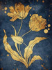 Floral Golden Blues Mate Poster Print by Jace Grey - Item # VARPDXJGRC356B