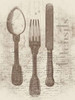 Cream Utensils Poster Print by Jace Grey