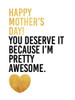 Mothers Awesome Gold Poster Print by Jace Grey - Item # VARPDXJGRC747A