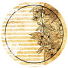 Stripe Golden Floral Circle Poster Print by Jace Grey - Item # VARPDXJGSQ1039A