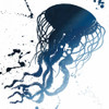 Jellyfish Splatter Indigo Poster Print by Jace Grey - Item # VARPDXJGSQ562D2