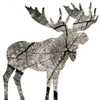 Wood Moose White Poster Print by Jace Grey - Item # VARPDXJGSQ583A2
