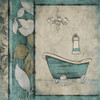 Teal Floral Bath Mate Poster Print by Jace Grey - Item # VARPDXJGSQ756B