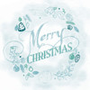 Coastal Christmas Wreath Blue Poster Print by Jace Grey - Item # VARPDXJGSQ970B