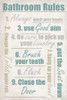 Concrete Bathroom Rules Poster Print by Kimberly Allen - Item # VARPDXKARC281A