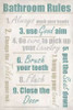 Concrete Bathroom Rules Poster Print by Kimberly Allen - Item # VARPDXKARC281A
