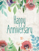 Vintage Floral Happy Anniversary Poster Print by Allen Kimberly - Item # VARPDXKARC476D