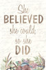 She Believed Poster Print by Allen Kimberly - Item # VARPDXKARC973A
