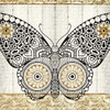 Damask Butterfly 1 Poster Print by Kimberly Allen - Item # VARPDXKASQ178A
