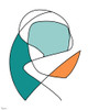 Abstract Teal Orange 2 Poster Print by Gigi Louise