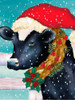 Christmas Cow Vertical Poster Print by Laurie Korsgaden - Item # VARPDXLKRC3875A
