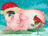 Christmas Pig And Friend Poster Print by Laurie Korsgaden - Item # VARPDXLKRC3876