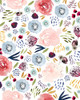 Floral 1 Pink Red Blue Poster Print by Leah Straatsma - Item # VARPDXLSRC014B