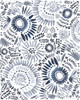 Blue Floral Fun Poster Print by Leah Straatsma