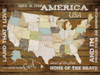 Land That I Love USA Map Poster Print by Marla Rae - Item # VARPDXMA2074