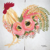 Floral Rooster on White Poster Print by Michele Norman - Item # VARPDXMN159