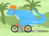 Riding Dino 1 Poster Print by Marcus Prime