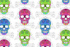 Bright Skulls Poster Print by Mlli Villa