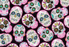 Pink Skulls Poster Print by Mlli Villa