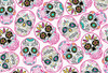 Pink Skulls Reverse Poster Print by Mlli Villa