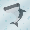 Happy Hammerhead Poster Print by Mlli Villa
