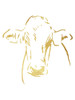 Gold Cow Poster Print by OnRei OnRei - Item # VARPDXONRC158B